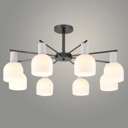 Люстра 74569/8 WT+PB белый/жемчужно-черный 8x40W E14 d730 h360, 24